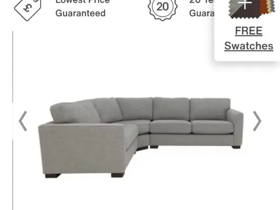 Furniture Village Elora fabric 4/5 seat corner sfa