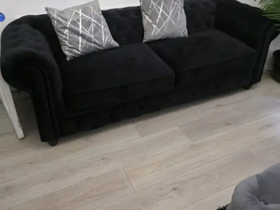 3+2 chesterfield sofas (black velvet)