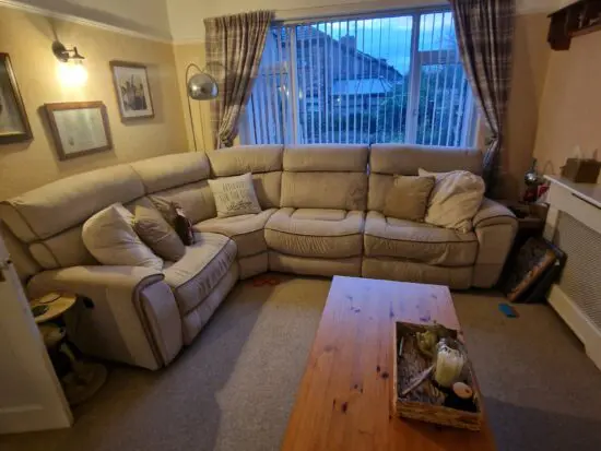 Harvey's corner sofa power recliners