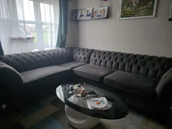 dark grey corner sofa