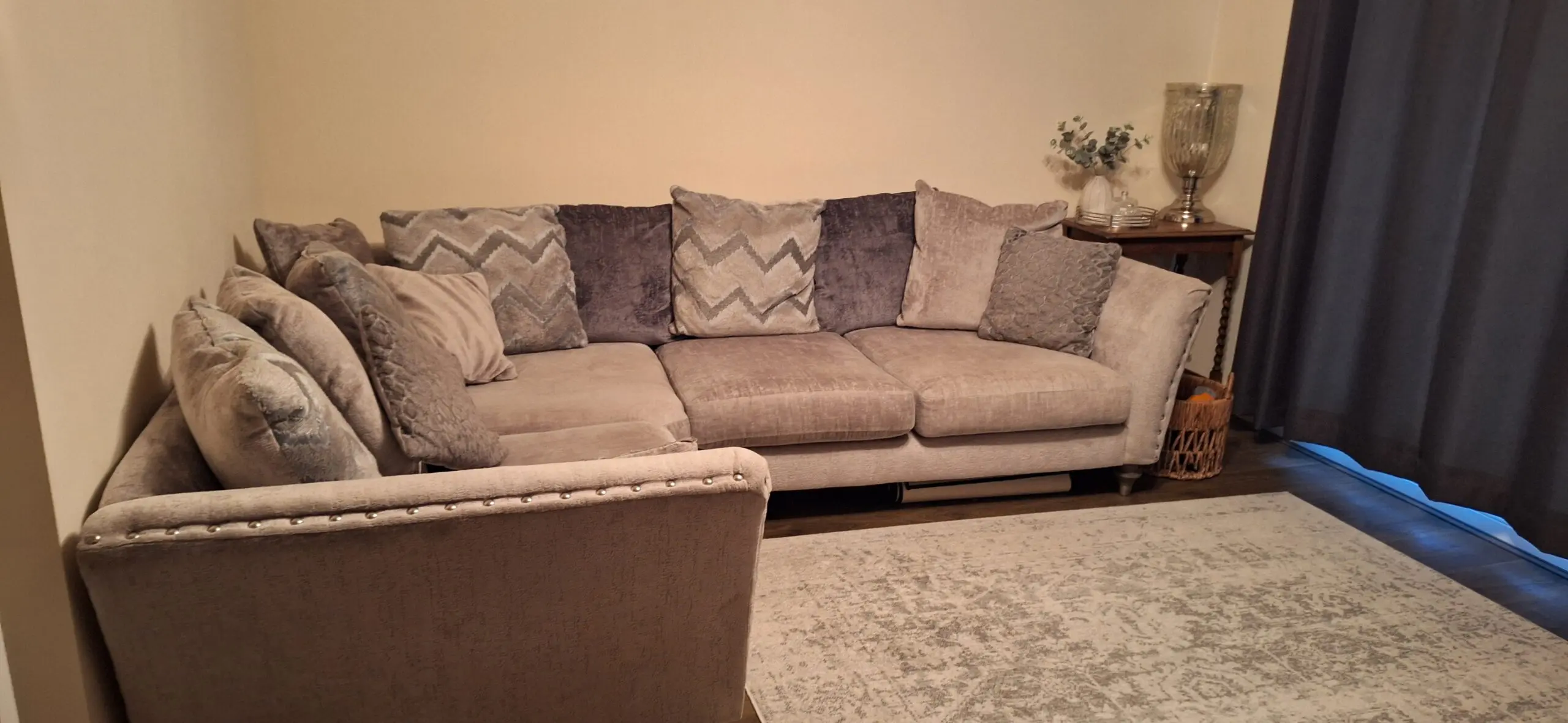 DFS Lawrie silver corner sofa excellent condition