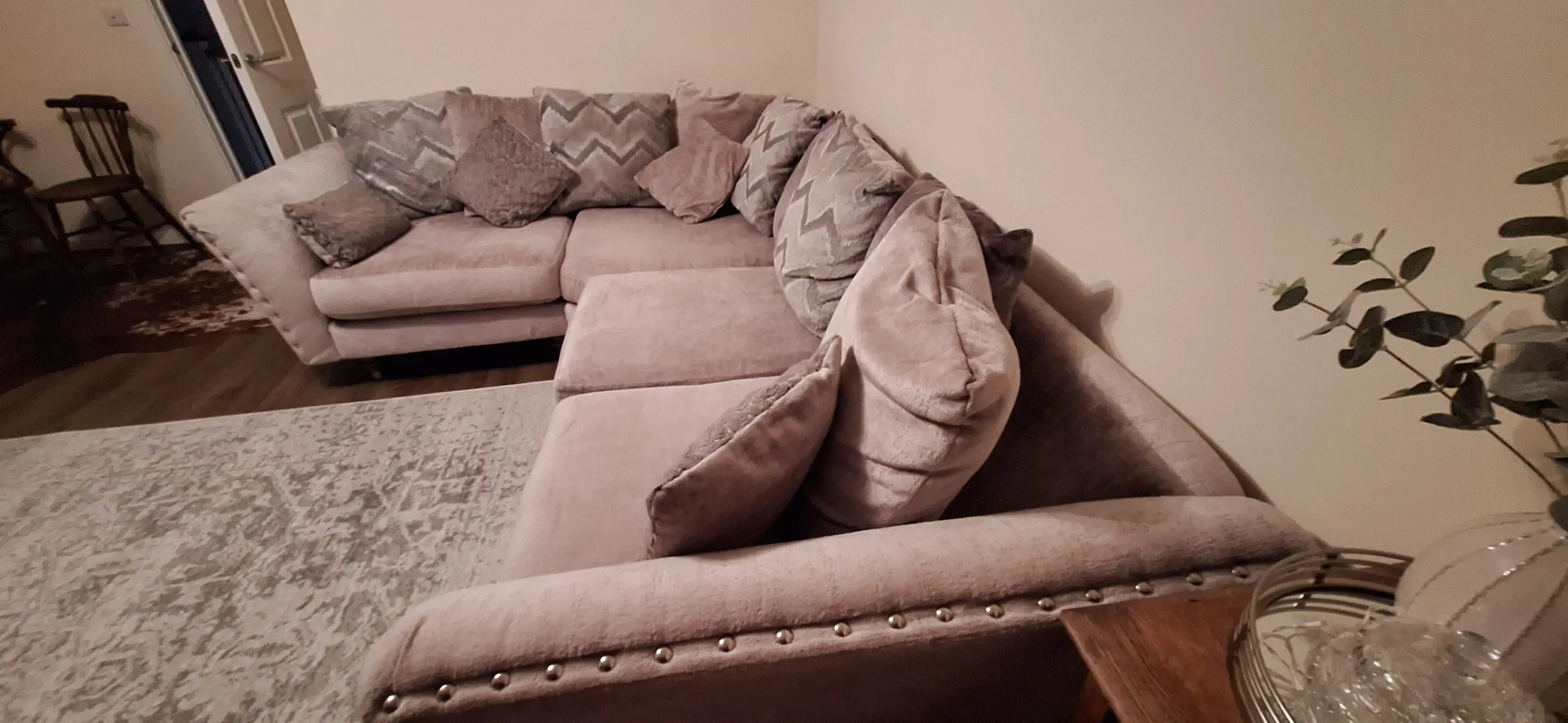 DFS Lawrie silver corner sofa excellent condition