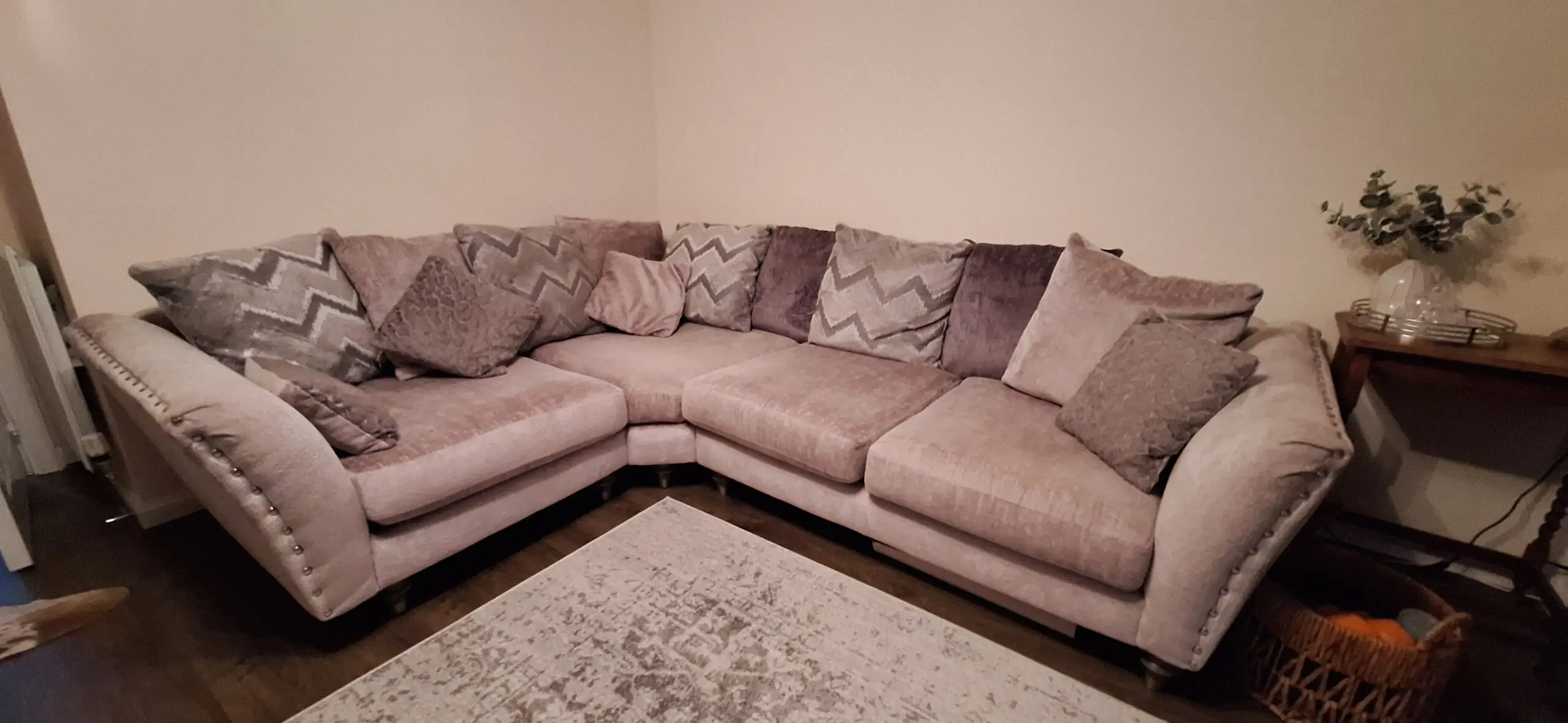 DFS Lawrie silver corner sofa excellent condition