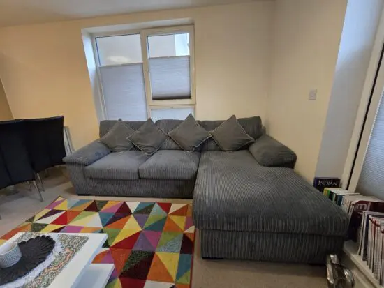 Interchangeable 3-Seater Chaise Longue Sofa Bed in Linen Duom - Colour : Light Grey Interchangeable 3-Seater Chaise Longue Sofa Bed in Linen Duom - Colour : Light Grey