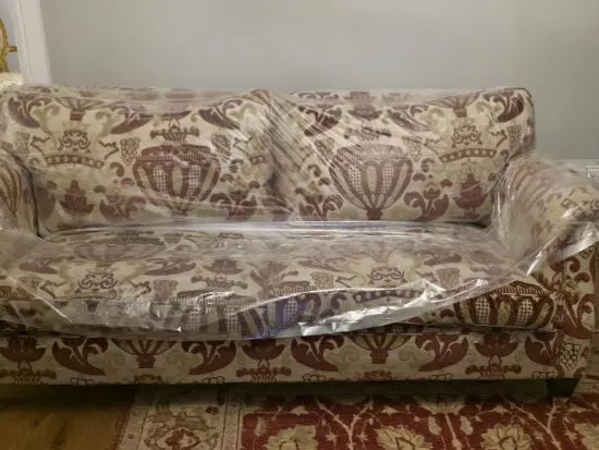 Red and stone patterned