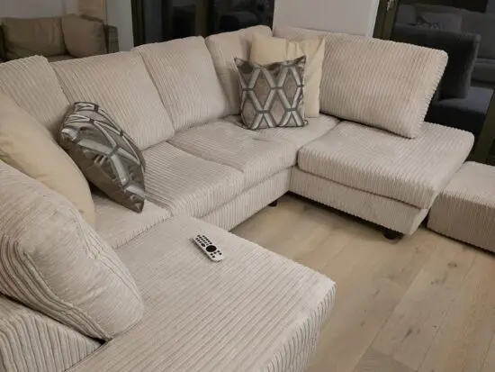 5 Seater Corduroy Corner Sofa