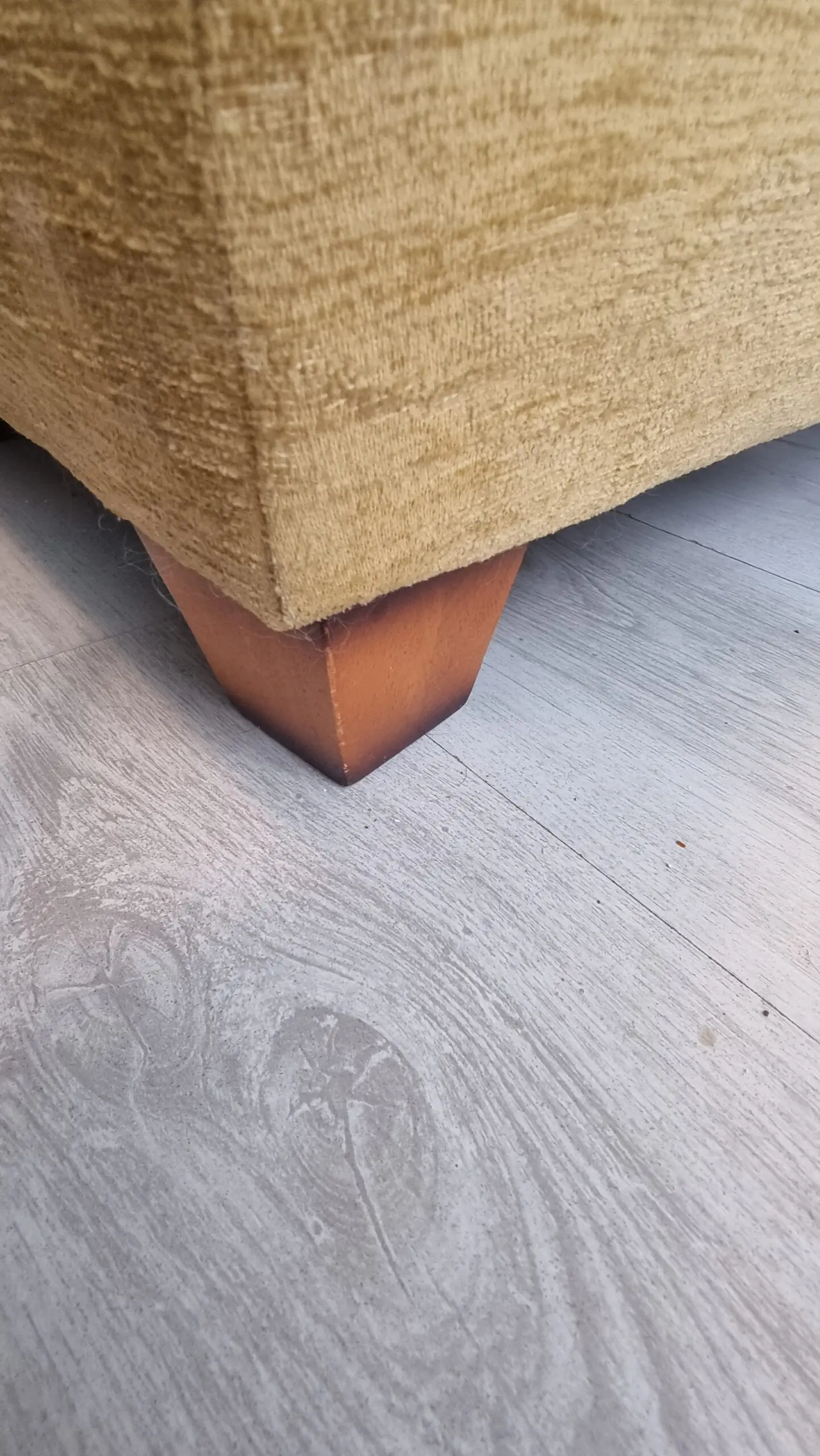 Gold/Yellow Sofa, Armchair and Storage Footstall