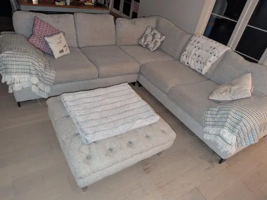 DFS L shaped sofa