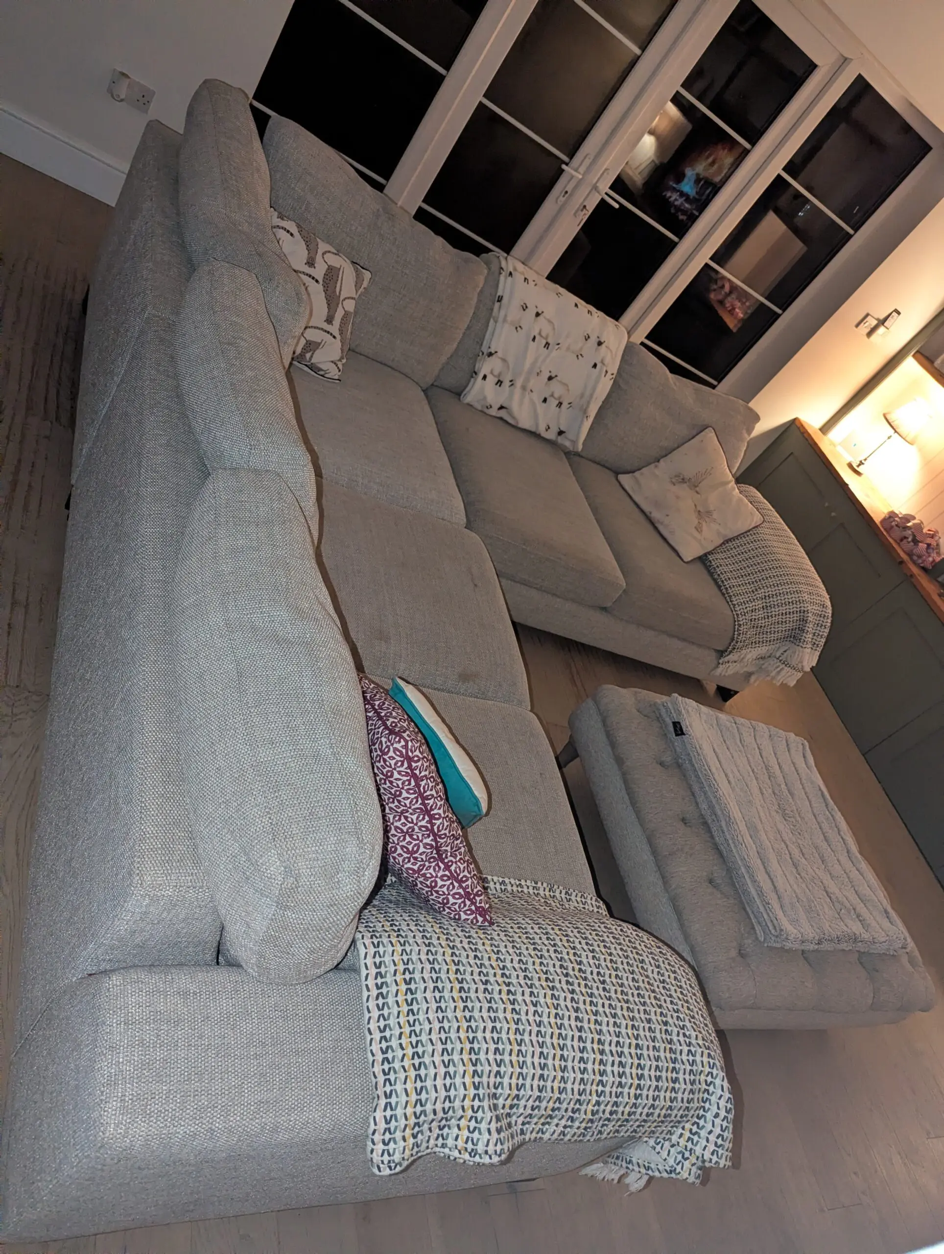 DFS L shaped sofa