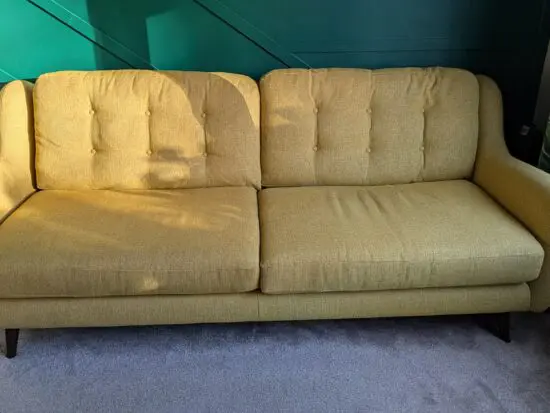 French Connection Mustard Sofa