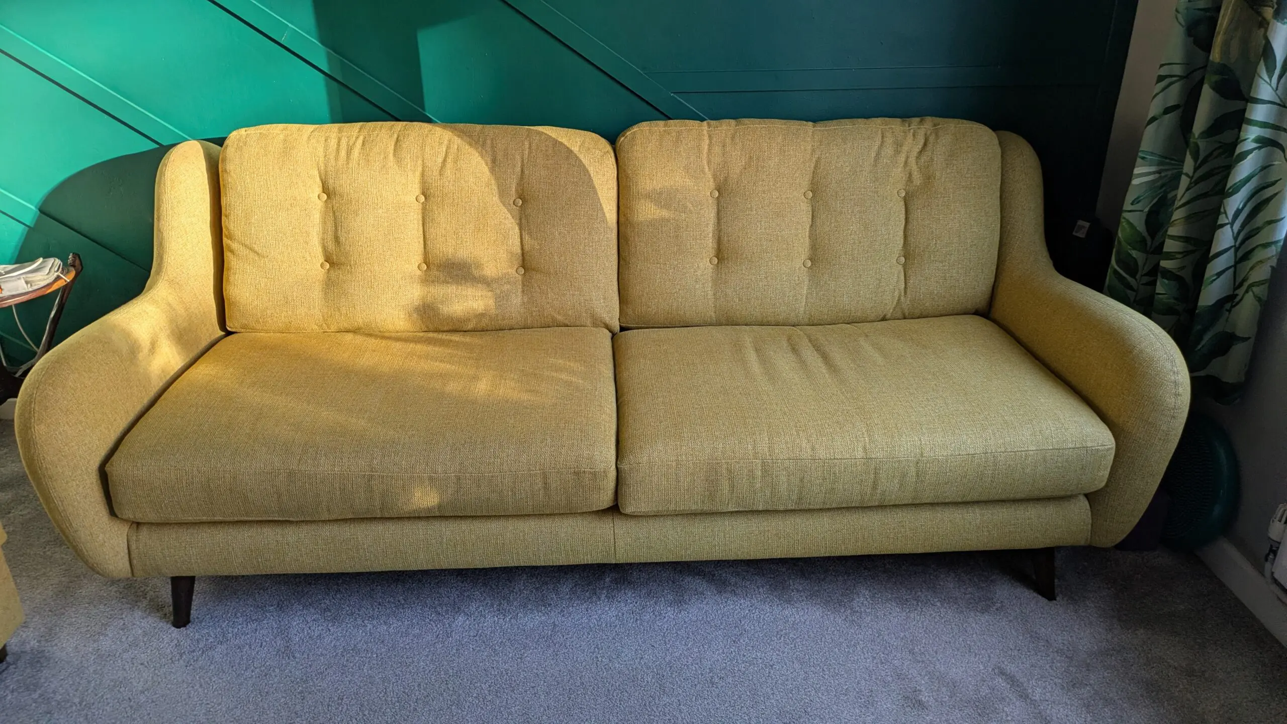 French Connection Mustard Sofa