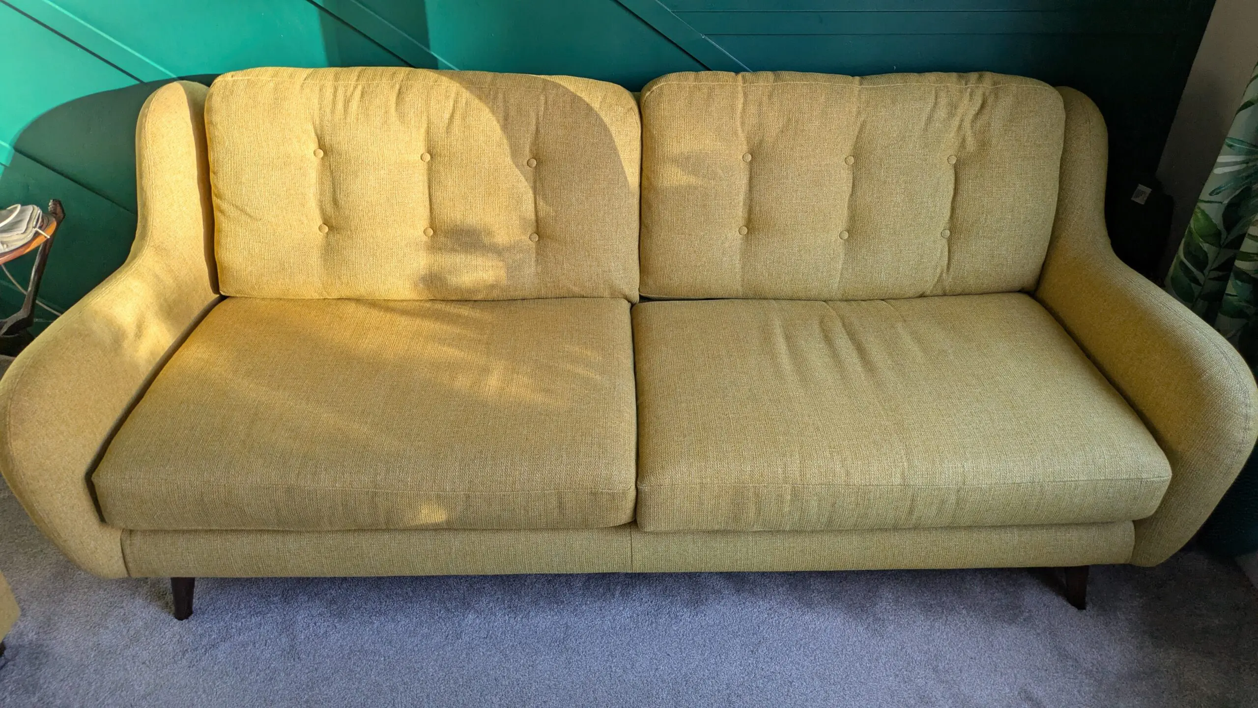 French Connection Mustard Sofa