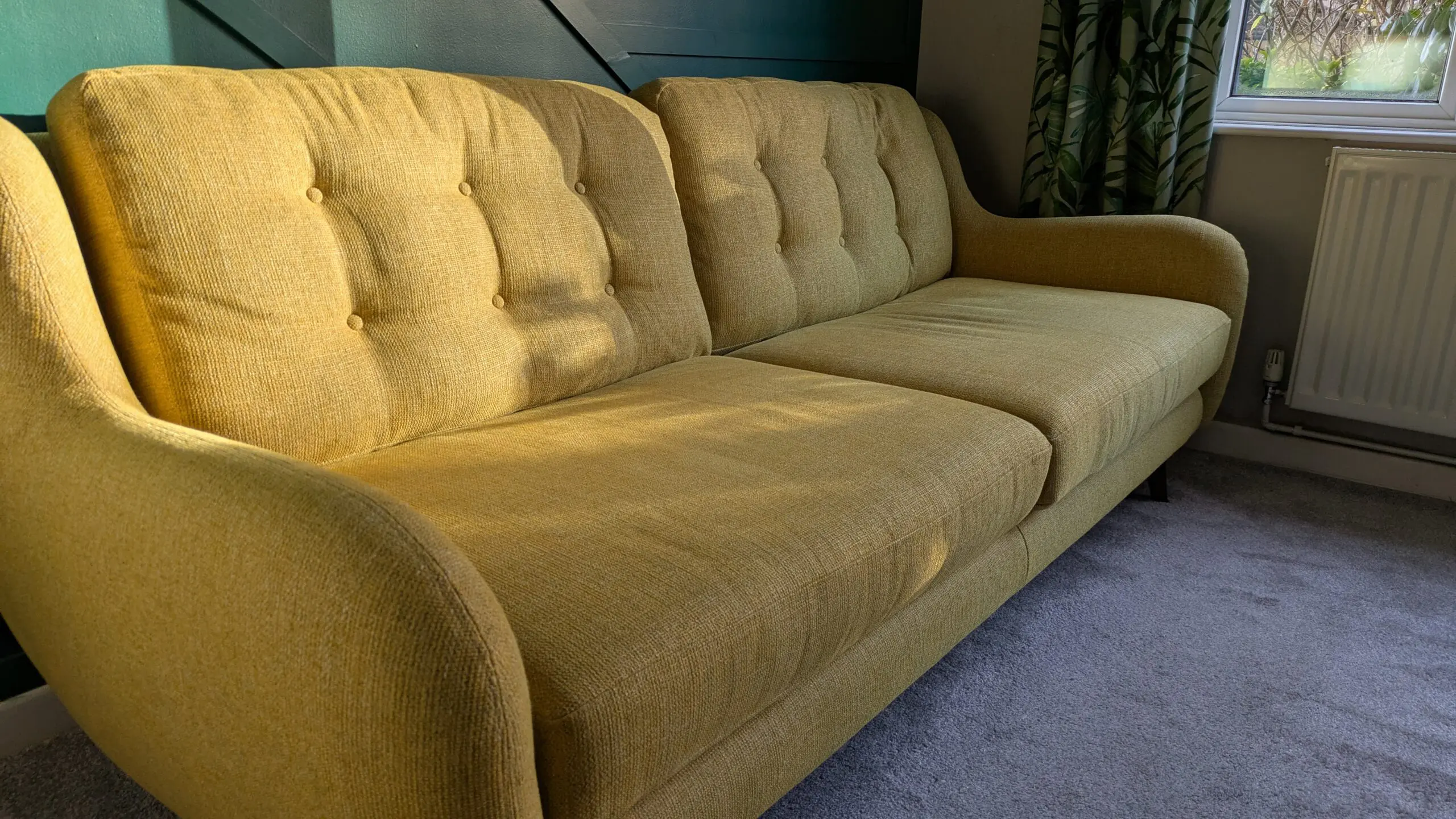 French Connection Mustard Sofa