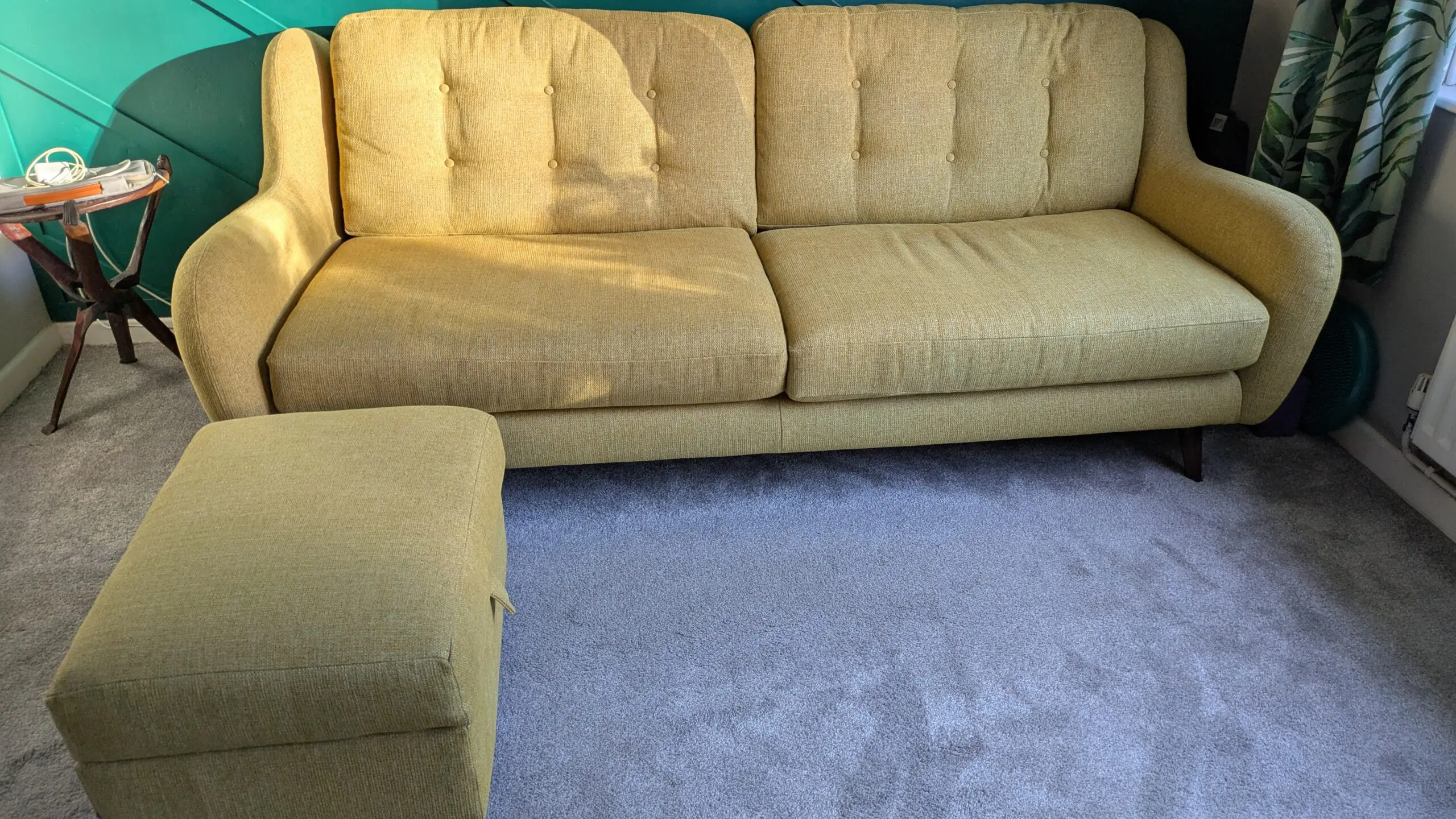 French Connection Mustard Sofa