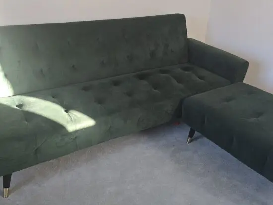 Emerald green 3 seater sofa bed