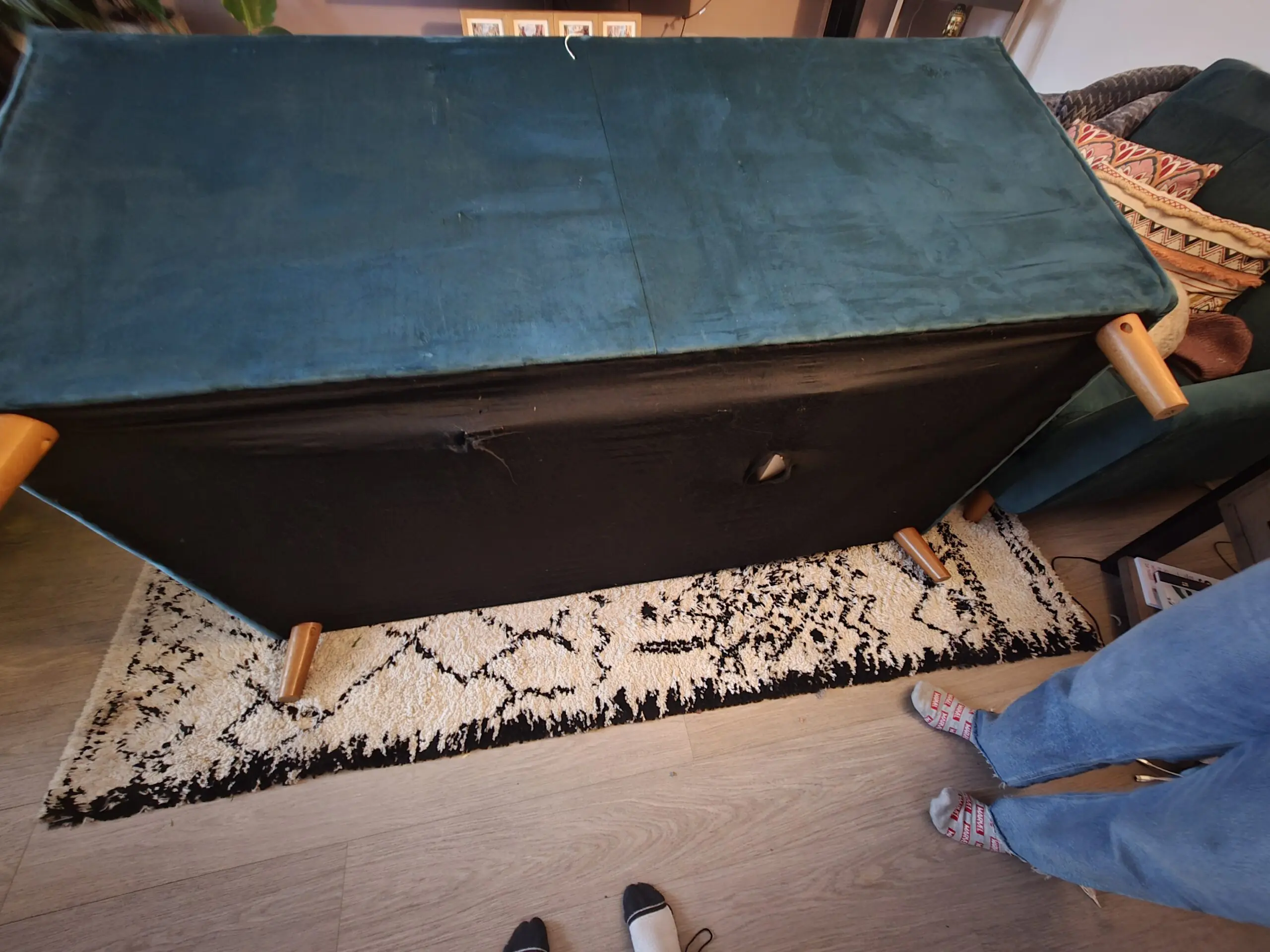 Dunelm velvet 3 seater sofa + Cuddle chair