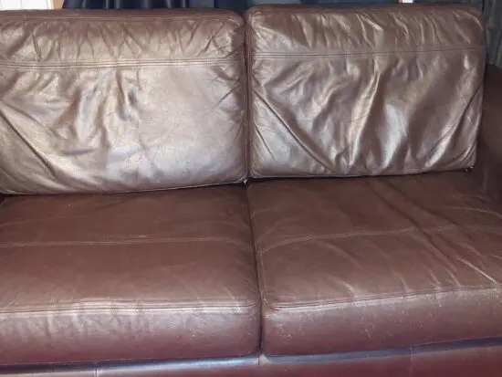 High quality Genuine Leather Brown sofabed.