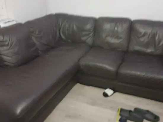 Coffee brown left corner sofa
