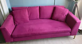 Anthropologie Edlyn Raspberry Sofa