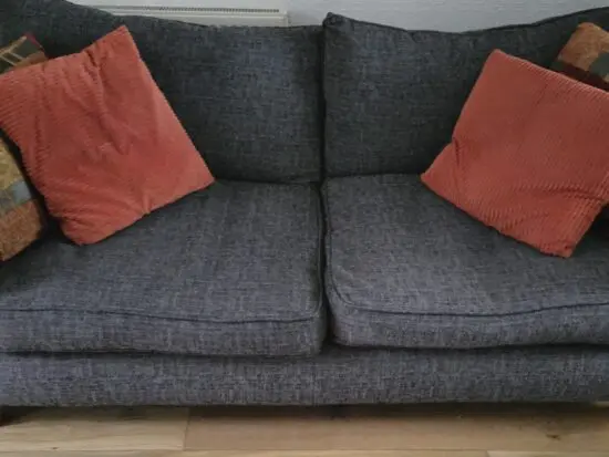 ScS charcoal fabric 3 seater sofa