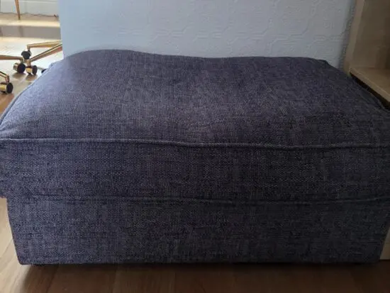 ScS charcoal fabric footstool