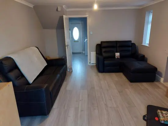 Black Leather Sofa Set - Good As New