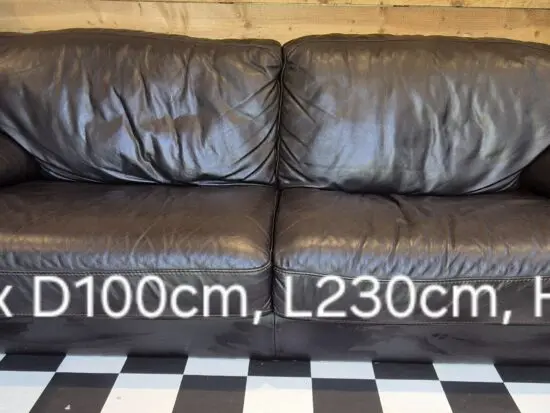 Housing Units large brown leather sofa