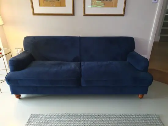Made 2 seater blue sofa
