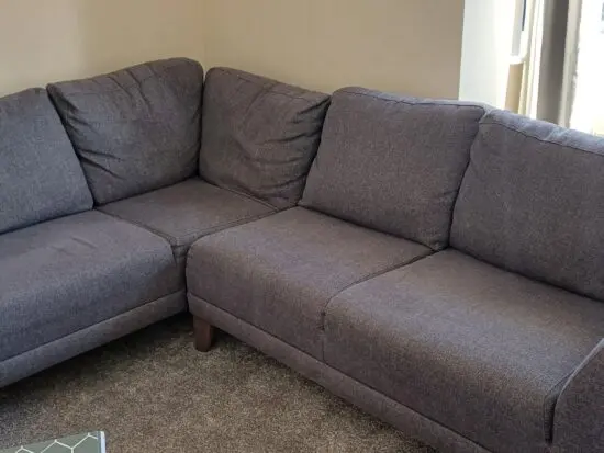 Harveys dark grey corner sofa