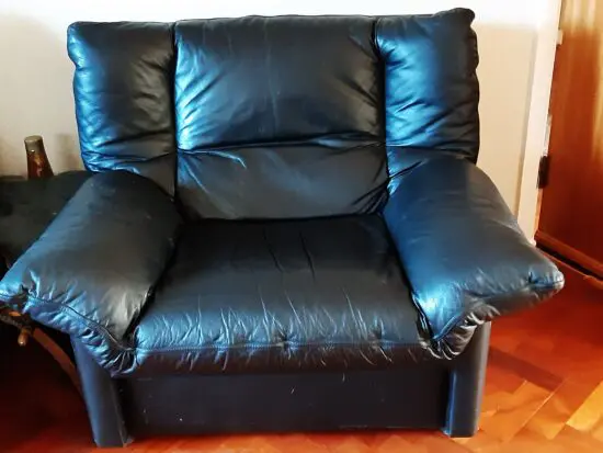 Black leather chair
