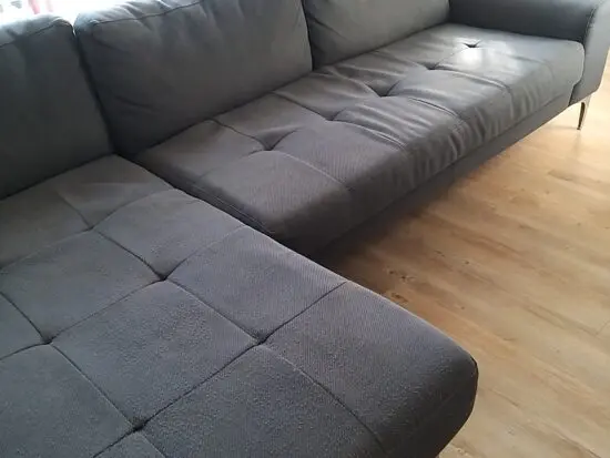 Navy blue corner sofa