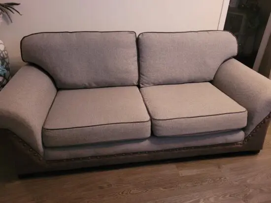 Grey 3 seater sofa and armchair