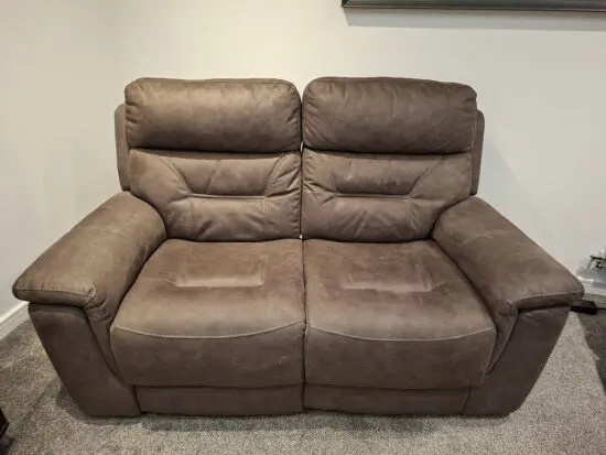 DFS Grey Romilly 2 Seater Power Recliner