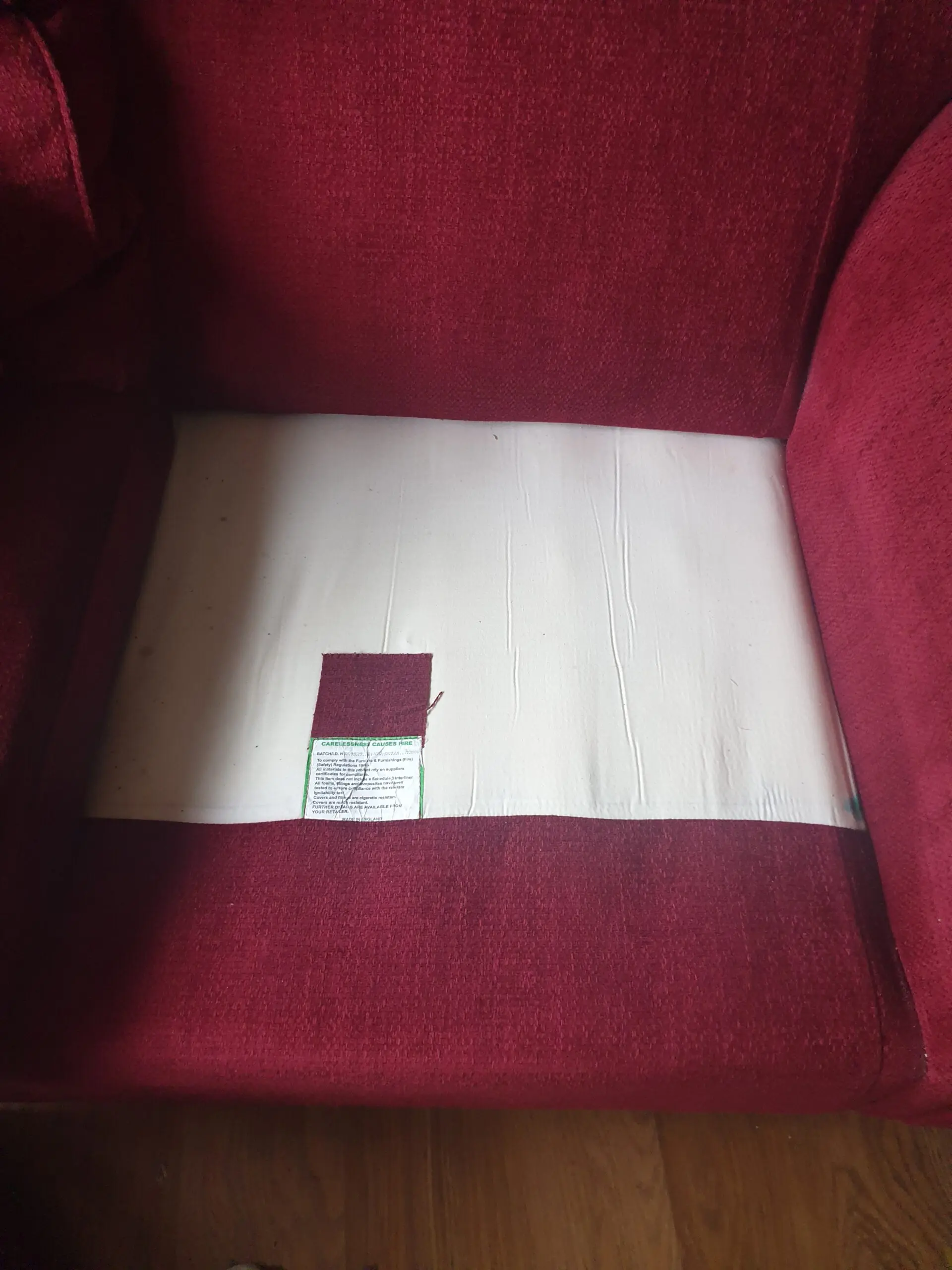 Beautiful bespoke Laura Ashley Red 3 Piece Sofa Set