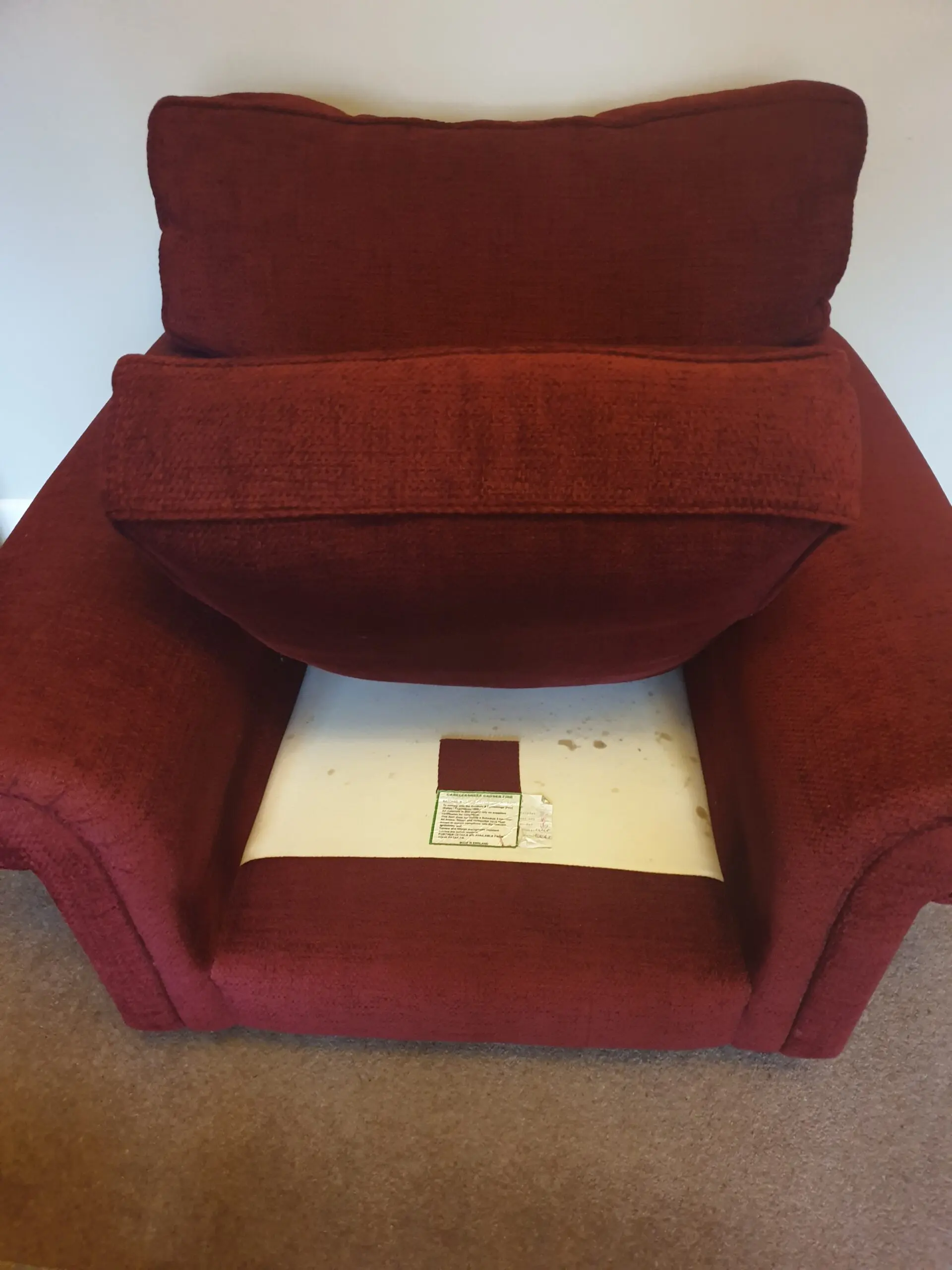 Beautiful bespoke Laura Ashley Red 3 Piece Sofa Set