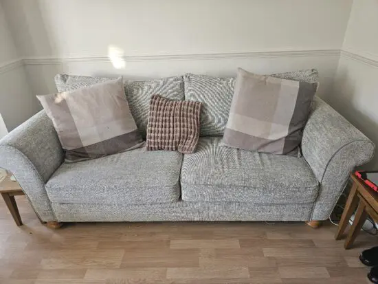 SCS Aurora fabric 3 seater and chair