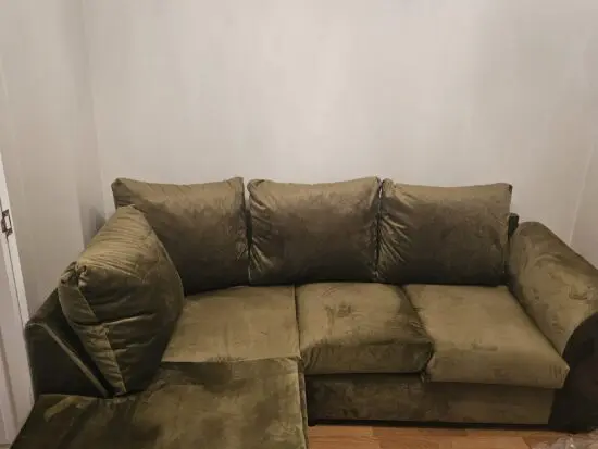 Plush velvet corner sofa