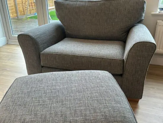 Next Stamford Snuggle seat sofa and footstool