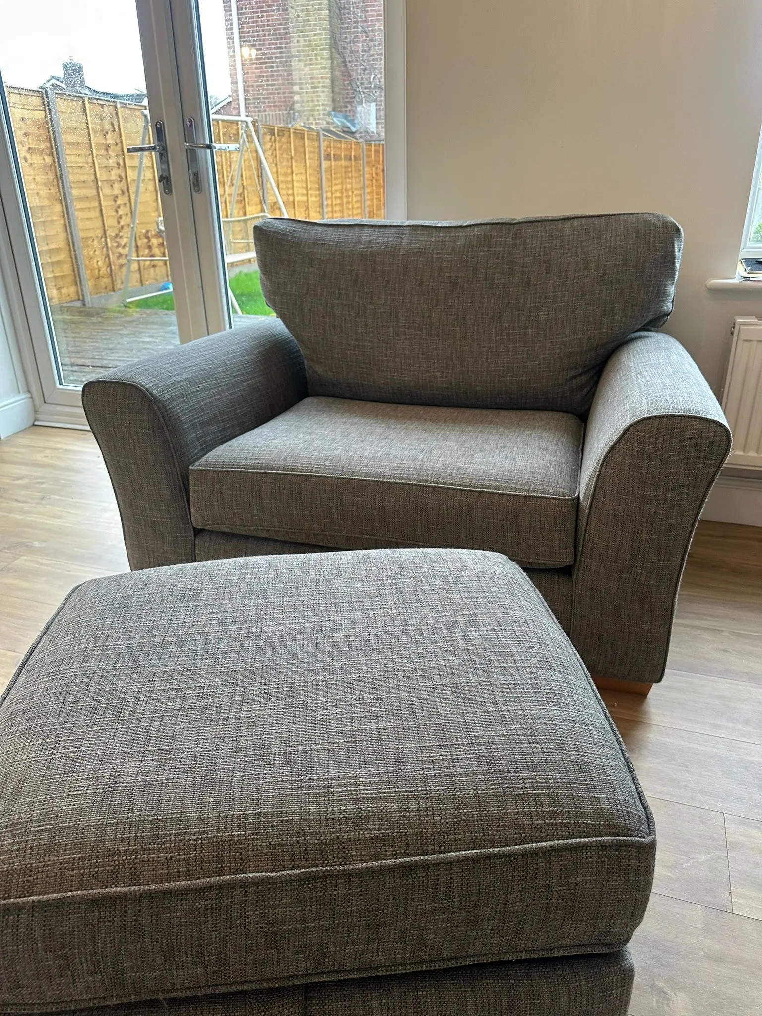 Next Stamford Snuggle seat sofa and footstool