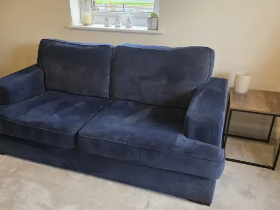 DFS, Navy 2 & 3 seater sofa plus armchair