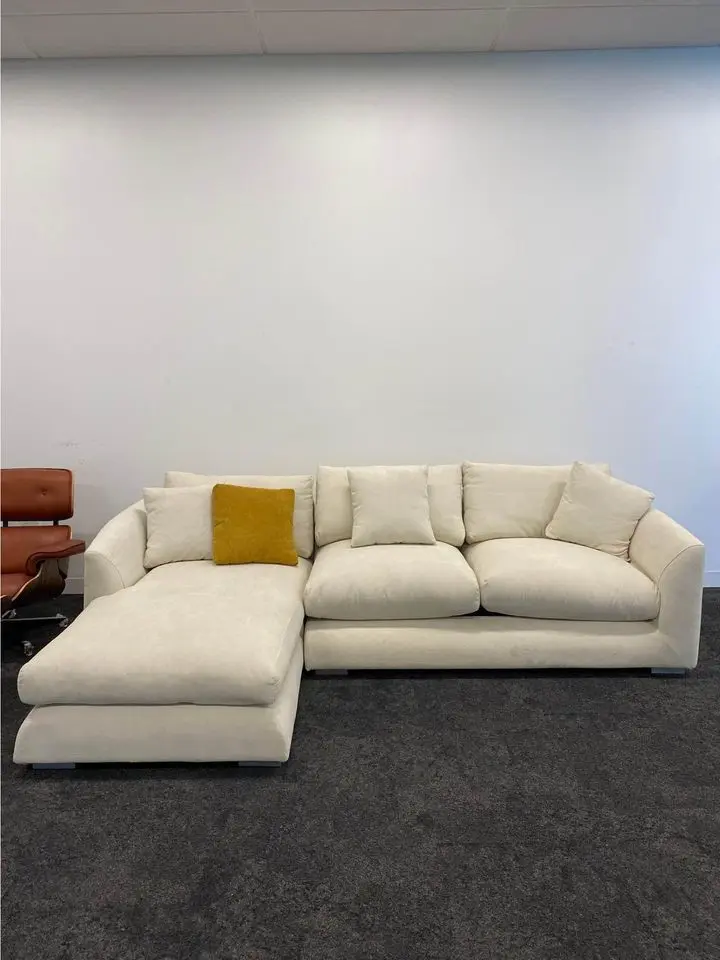 L-Shaped High Back Sectional Corner Sofa For Sale