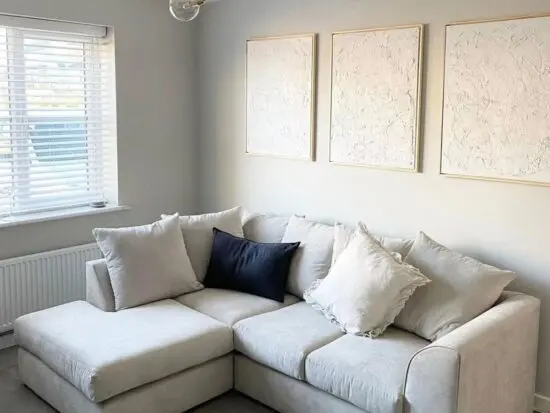 Cream 4 settee corner sofa