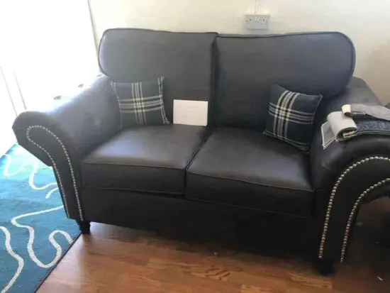 Leather 2 and 3 seater sofa on sale