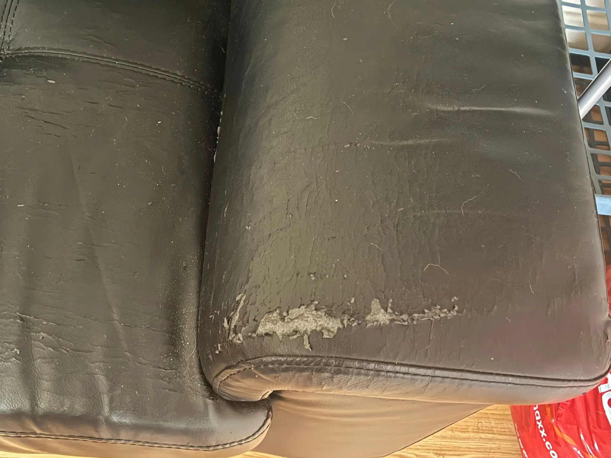 Black 2-Seater Faux Leather Sofa