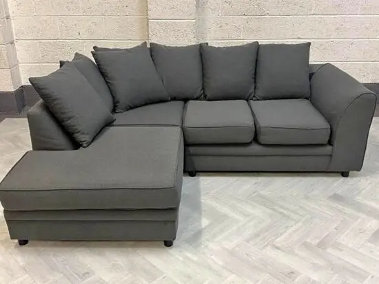 DFS Charcoal Grey Orka Corner Sofa
