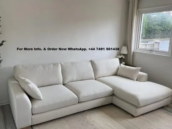 DFS Calix Boucle Chaise Sofa For Sale