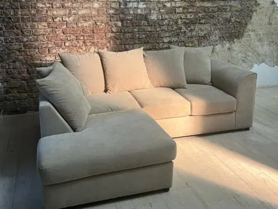 Sofa Club Beige L Shape Corner Sofa With Lounge Chaise For Sale