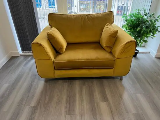 Yellow 2 seater love sofa