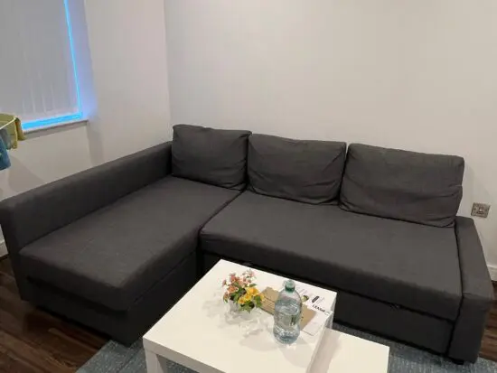 Corner sofa bed with storage