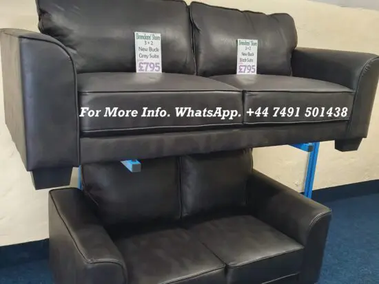30% Off Leather 3+2 Loveseat For Sale
